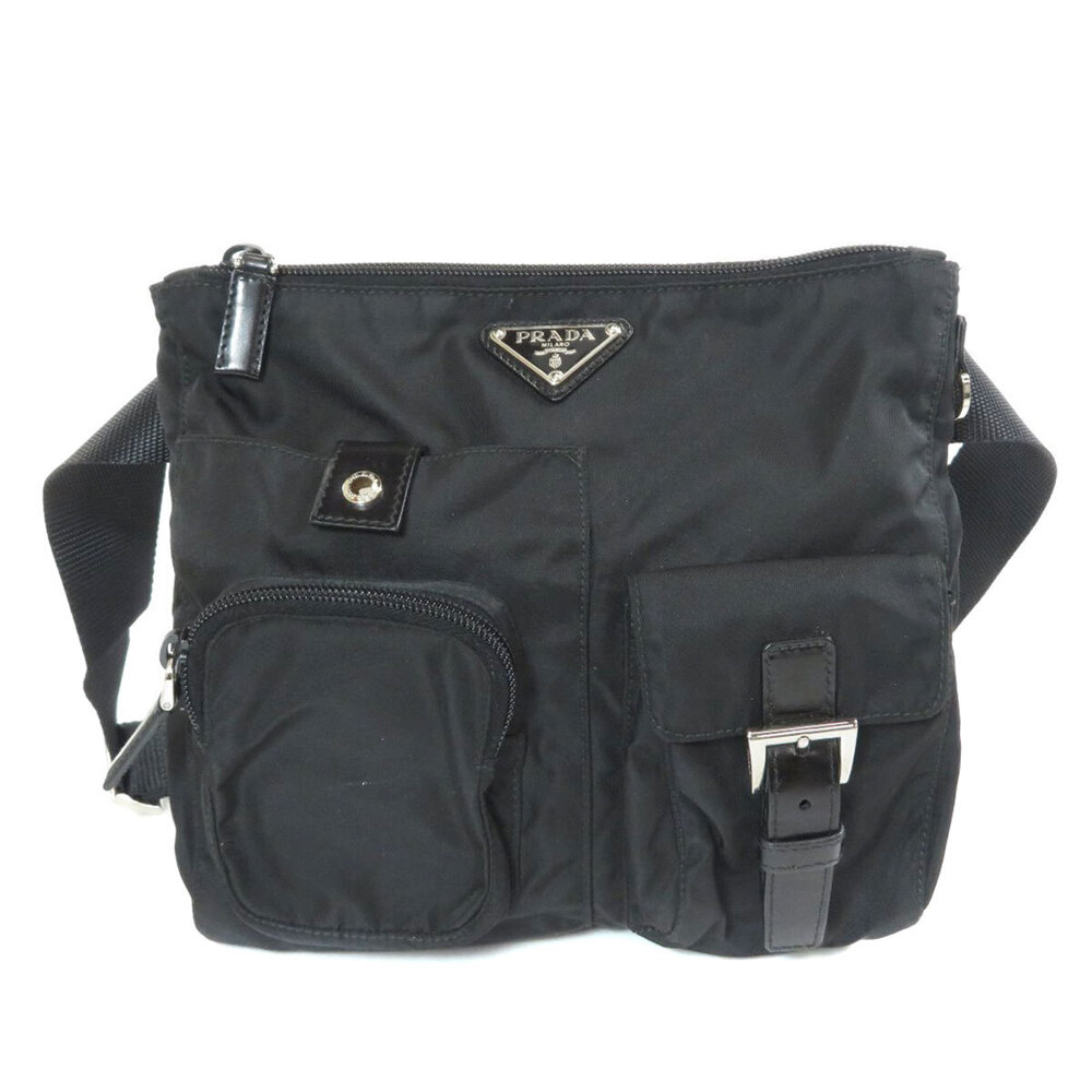 Prada logo plate hip bag waist Bum Body Bag Black - Picture 11 of 11